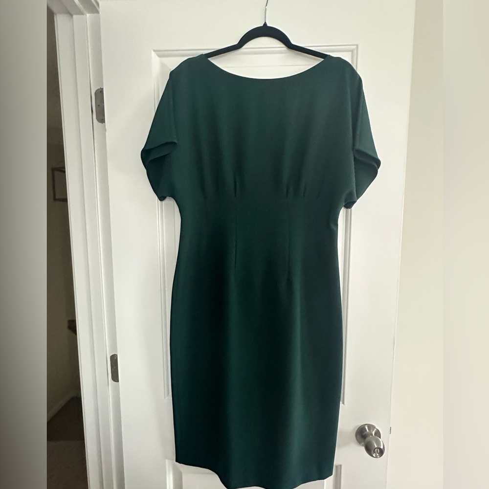 Eliza J Green Sheath Dress with Dolman Sleeves